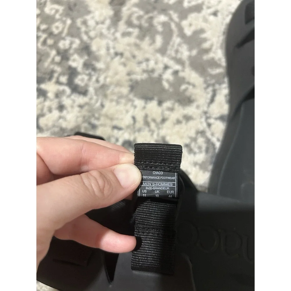 Men's Black Chaco Slides Size 11